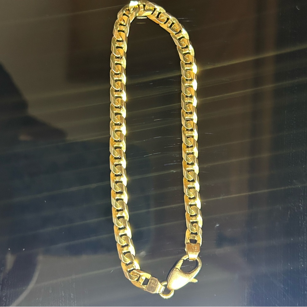14kt Solid Gold Chain Bracelet